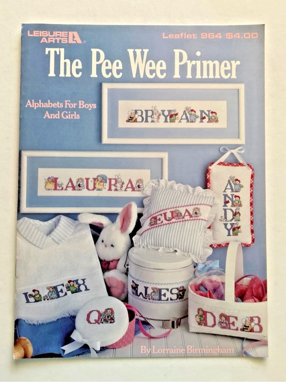 Leisure Arts “The Pee Wee Primer” Cross Stitch Leaflet 964 – Alphabet Nursery